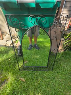 Wrought iron mirror
