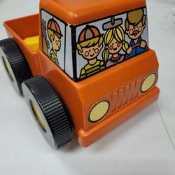 Tupperware Toys Pick Em Up Street Sweeper Truck Number Blocks Toy Vintage 1990's