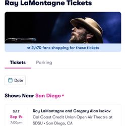 Ray Montagne Concert tickets, Sat 9/14
