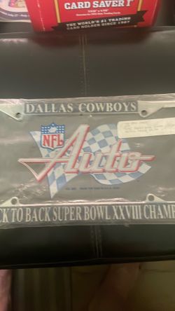 License plate cover trading card
