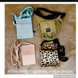 4 Crossbody Bags Being Sold As One Lot 