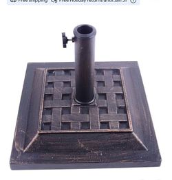 Outsunny 28 lbs Bronze Square Stone Patio Umbrella Base