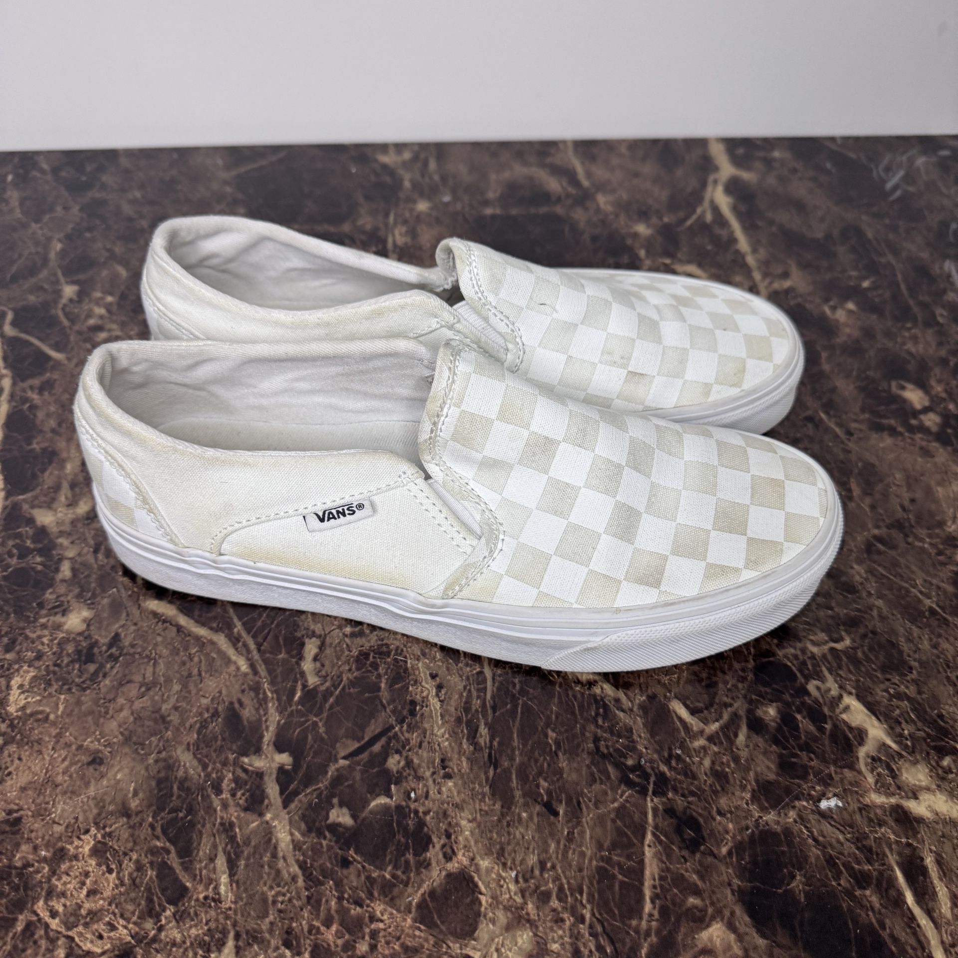 Vans Unisex Adult Classic Slip-On FU Sneakers white/Checkerboard Size 7