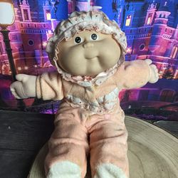 Vintage Cabbage Patch Kids 1983/1985 Bald Grey Eyes, Outfit -preowned 
