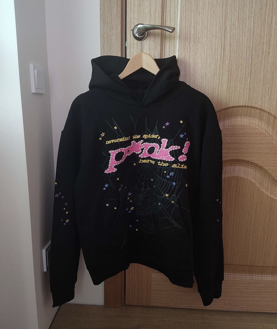 Sp5der Black Hoodie