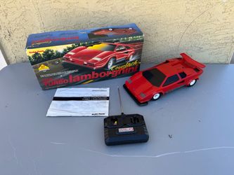 Vintage 1990 Radio Shack Radio-Controlled Lamborghini Racer – Cat. No. 60-4074
