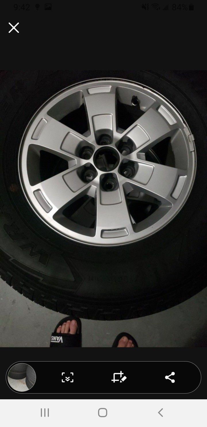 2019 Chevy Colorado Rims And Tires.  265/70R16. Whole Set w/ Tire Pressure Sensor's (contact info removed)