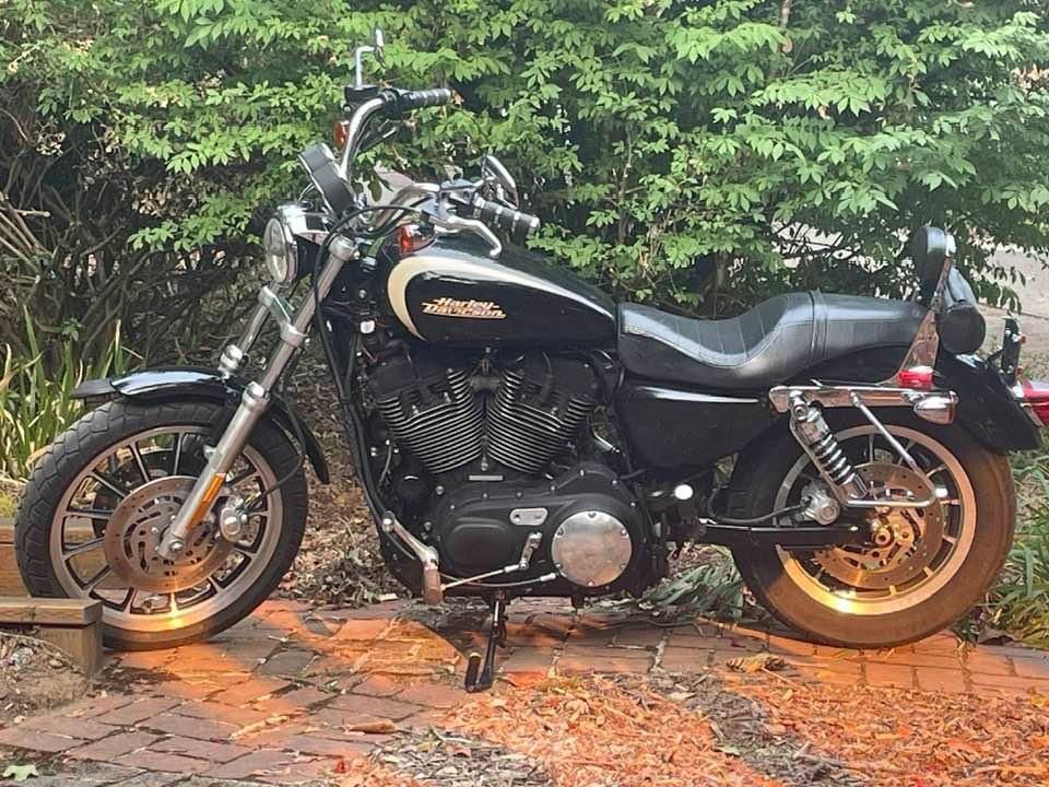 2008 Harley Davidson Sportster/ Roadster version (dual disc brakes, dual gauges).