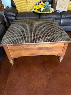 Heavy wood Ethan Allen coffee table