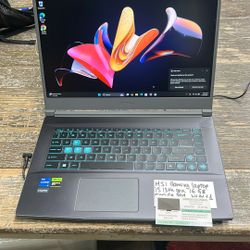 MSI Gaming Laptop Thin 15 B13UC. i5 16gb 512 $525