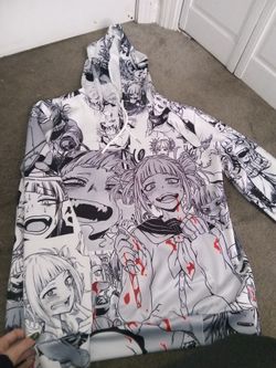 My Hero Academia Himiko Toga all-over print pullover hoodie. 
