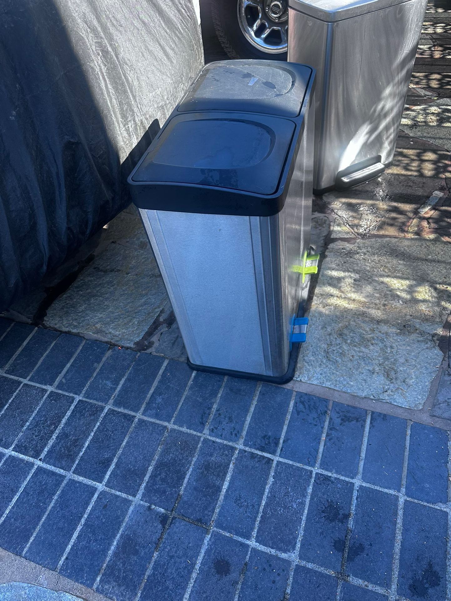 Double Stainless Steel Storage Or Trashcan