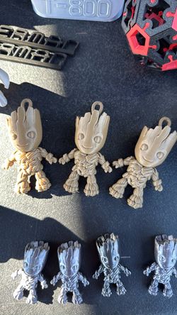 Groot Keychains or Christmas Ornaments Custom 3D Printed Item