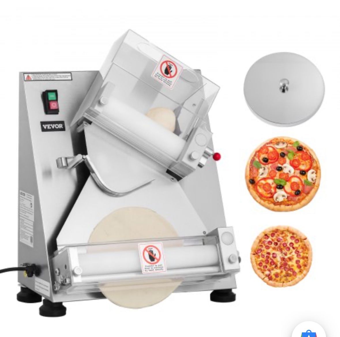 14 Inch Pizza Dough Roller Sheeter Automatic Commercial Pizza Dough Press 370W