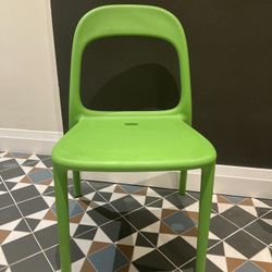 IKEA Green Plastic Chair Designer Italy