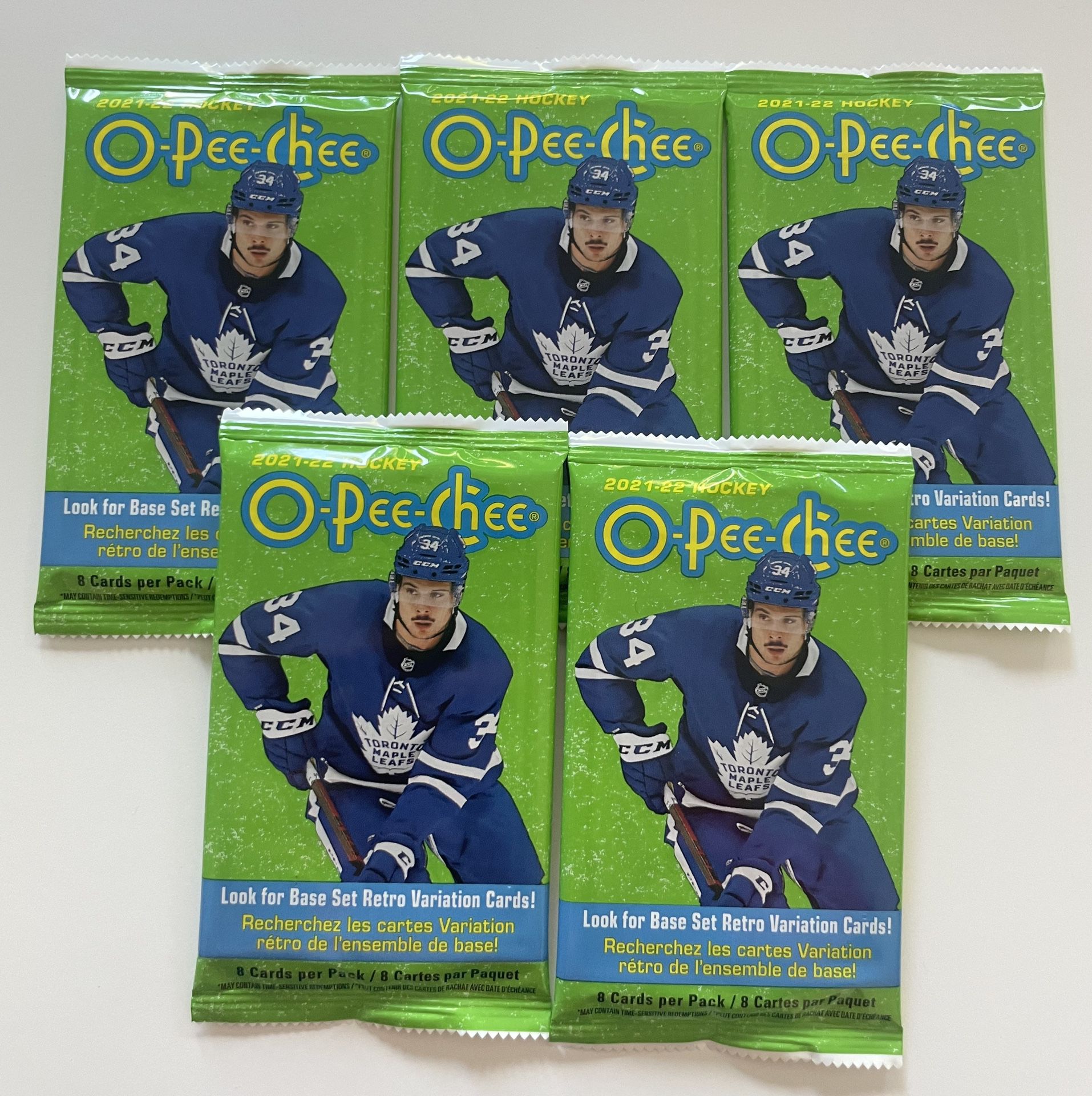Lot Of 5 Packs Of O-Per-Chee Hockey cards $9