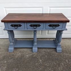 Buffet Sideboard _ Shabby Chic Solid Wood Kitchen Console Sofa Table Credenza Furniture _ 54" wide x 34" tall x 20.5" deep _ Drawers Slide Smoothly