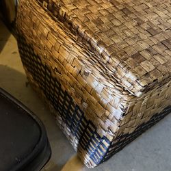 Vintage Large wicker seagrass box