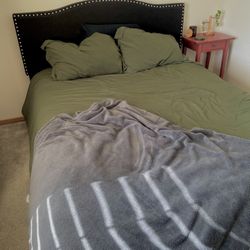 Black Upholstered Bed Frame 