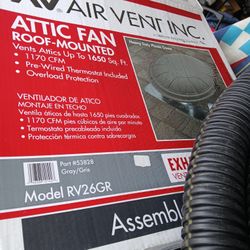 I Electric Attic Roof Ceiling Fan With Adjustable Heat Or Cool Switch