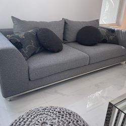 Henna Sofa Gray Fabric 
