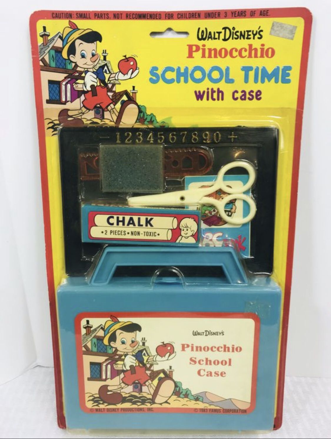 1983 vintage Disney’s Pinocchio school time with Case Set is new in the packaging
