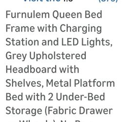Furnulem Queen Bed Frame
