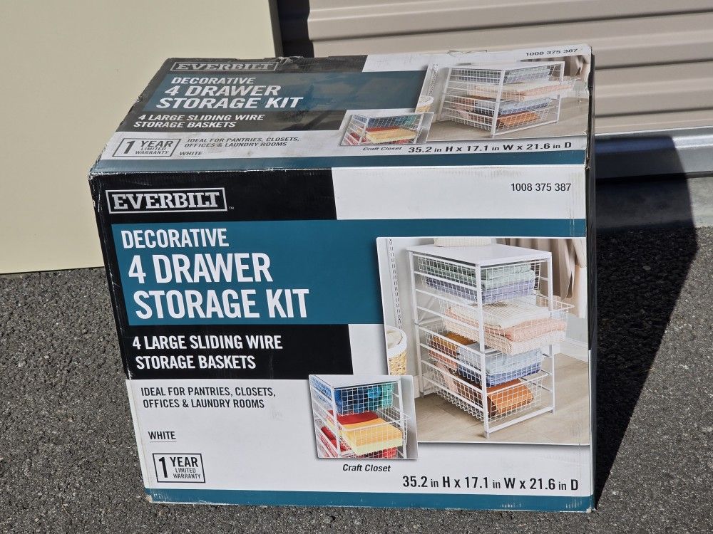 everbilt decorative 4 drawer storage kit