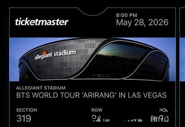 BTS Ticket Las Vegas