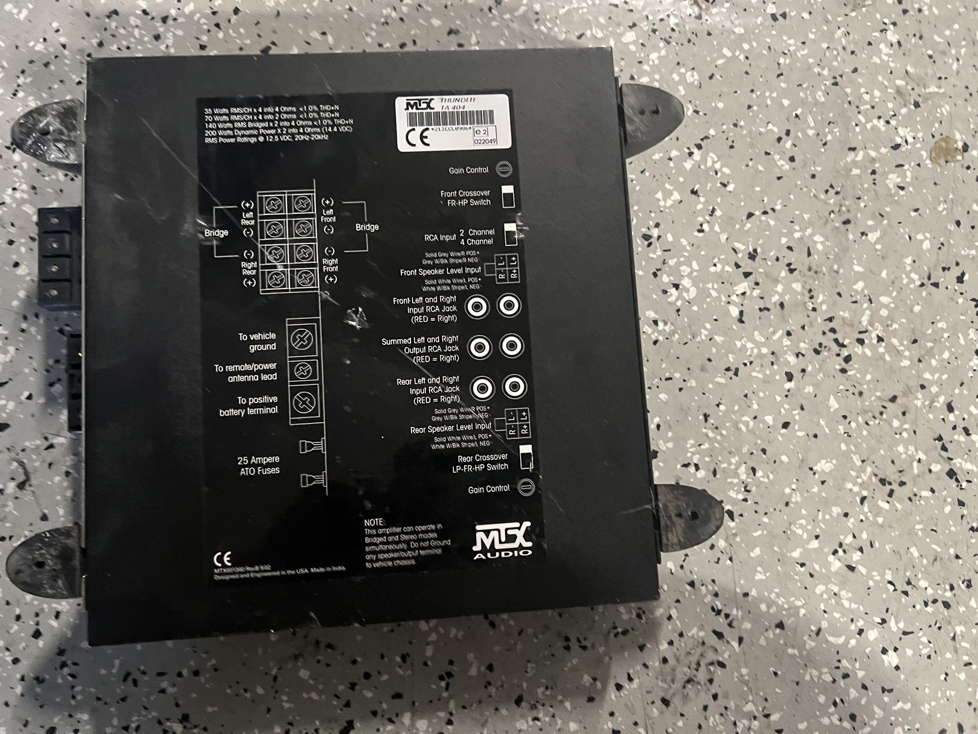 MTX Audio Amplifier