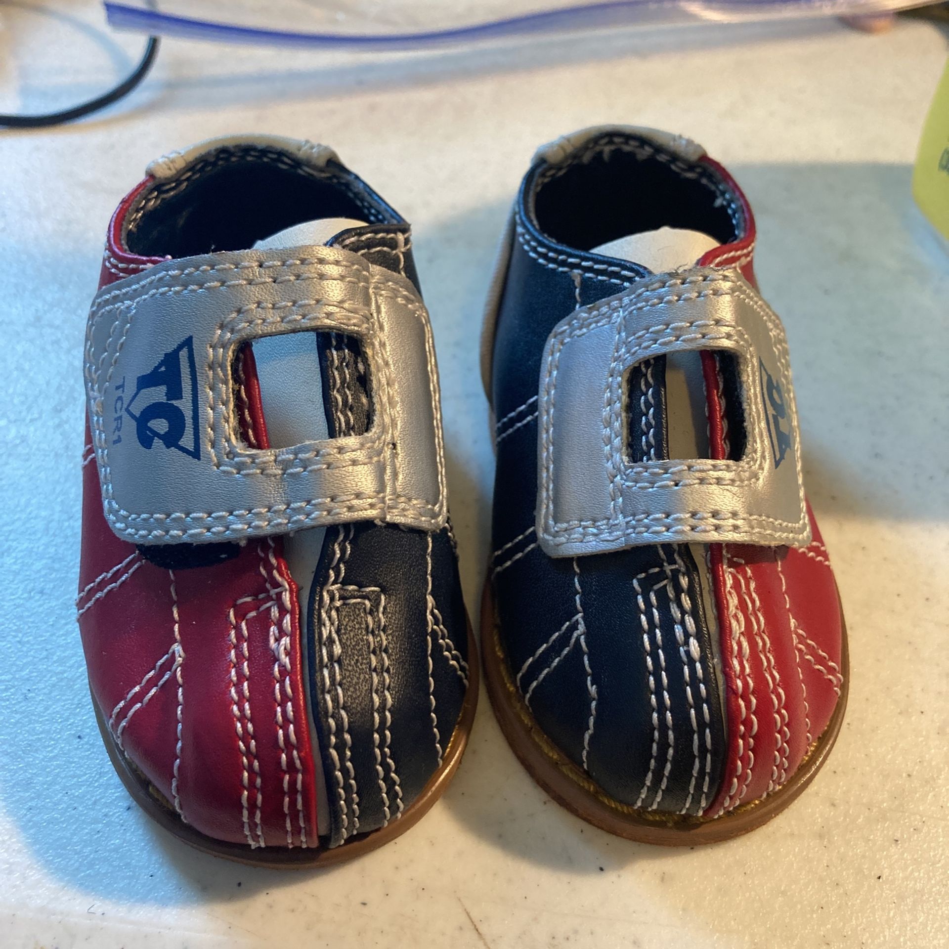 Size one TCR1 baby bowling shoes