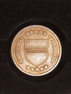 Vintage Okinawa Japan AAFES Gold Toned Gaming Token