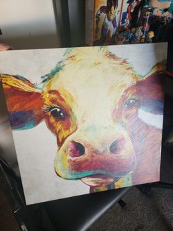 Crystal Art Gallery Crystal Art Cow Multicolor Animal Farmhouse Canvas Painting