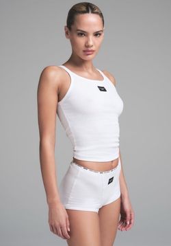 Skims Dolce & Gabbana Cotton Rib Tank in Snow M
