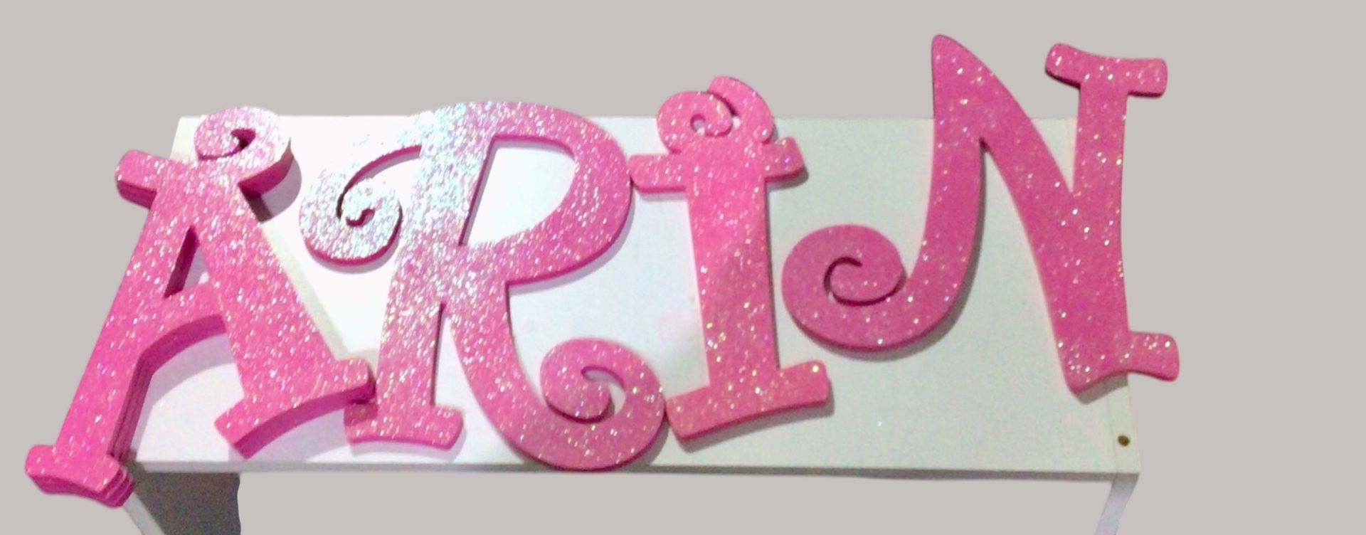 Hobby Lobby Pink Glitter Letters