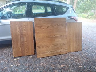 42x48 plus 2 24 inserts dining table and 7 chairs