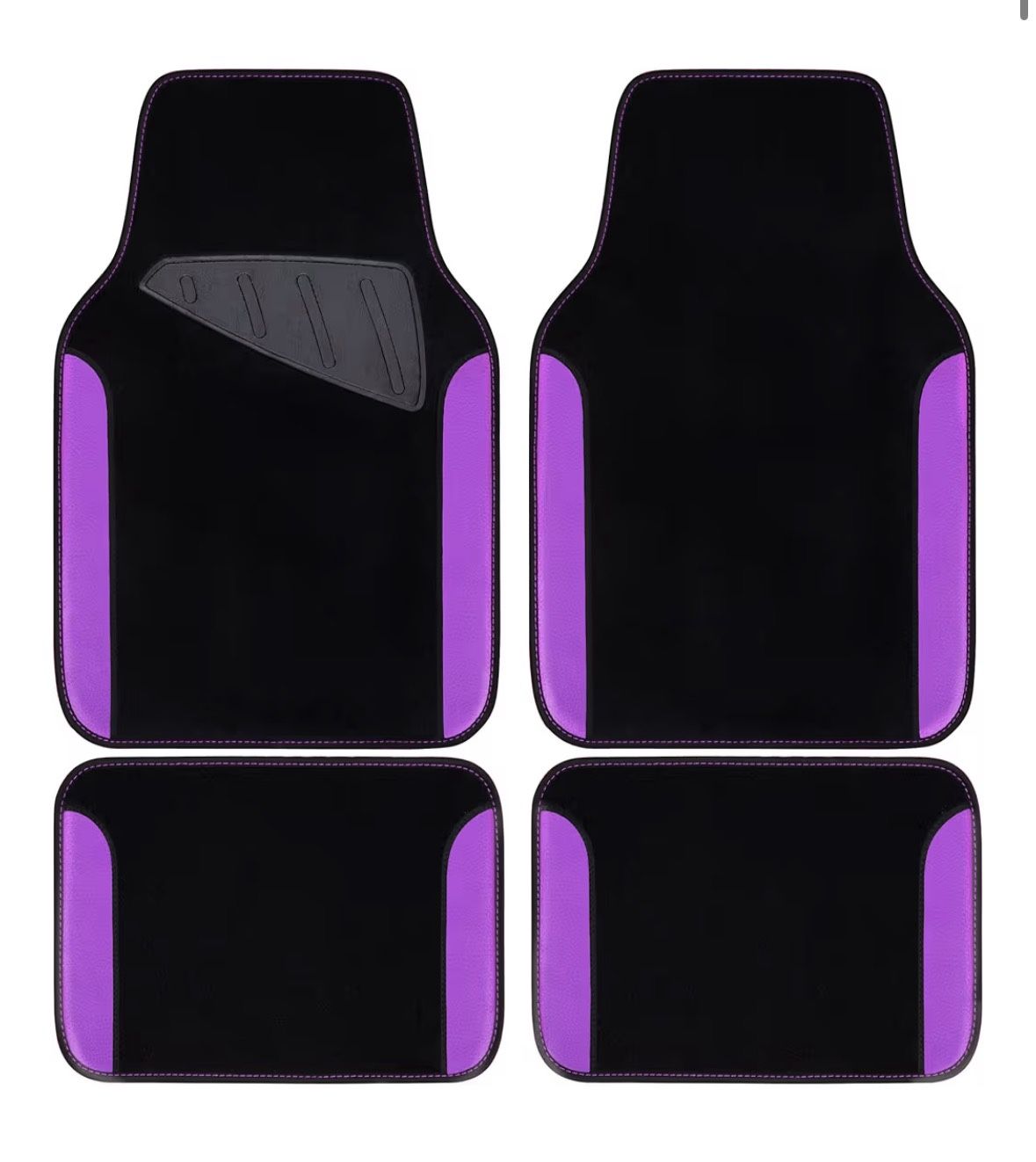 BRAND NEW 4pcs Waterproof Universal Fit Car Floor Mats with Anti-Slip Nibbs Backing & Driver Heel Pad