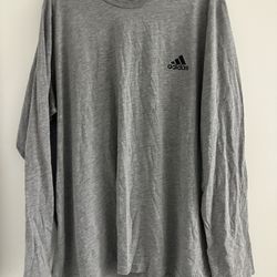 Adidas Mens 2XL Performance Climalite T-Shirt Athletic Heather Gray 