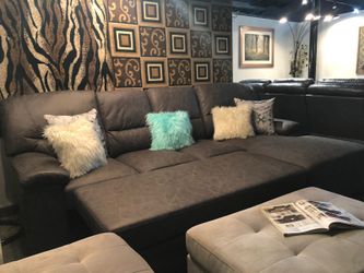 Sectional w/ Pull Out Bed + Storage $749