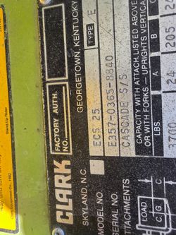 Electric forklift Clark Esc 25