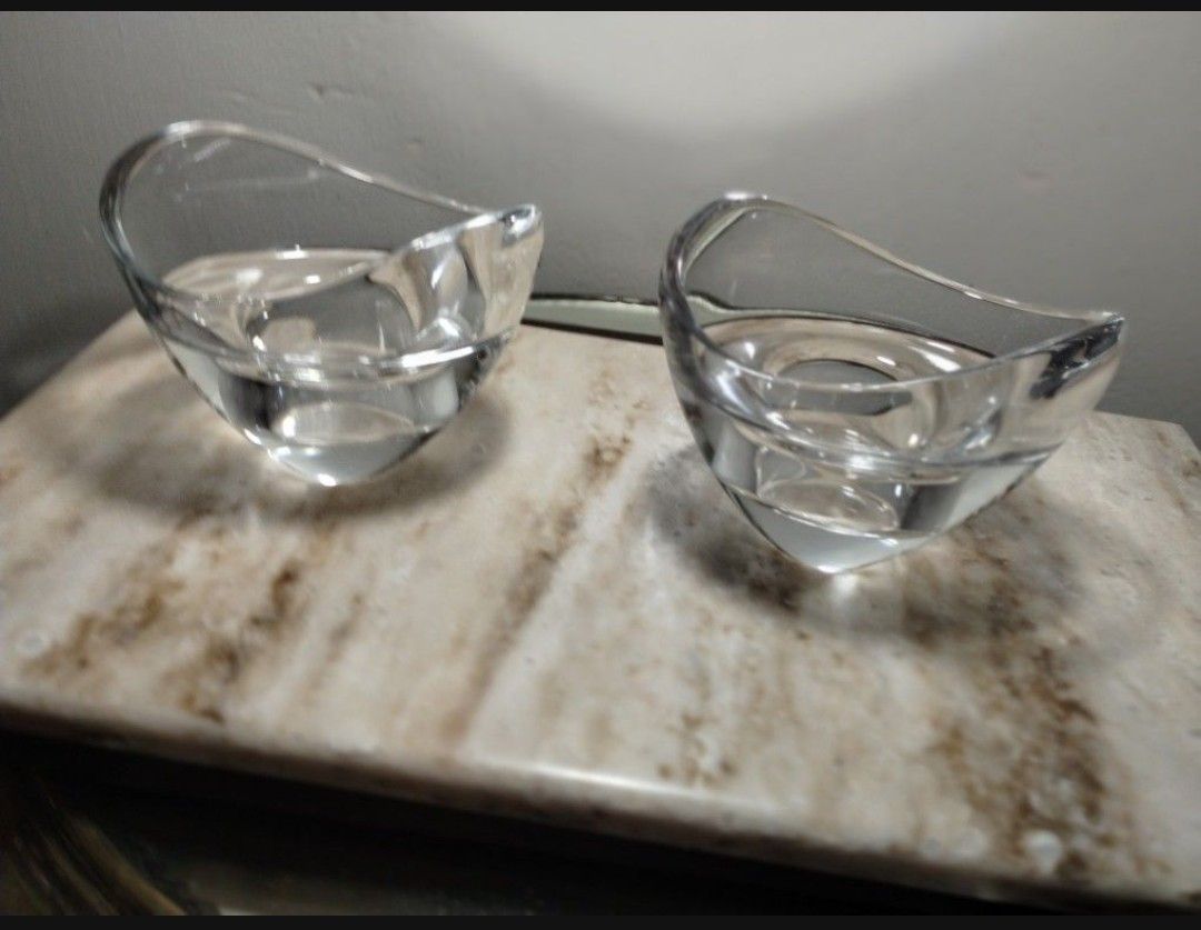 NAMBE CRYSTAL VOTIVE CANDLE HOLDER SET OF 2 / 4.5"×3.5" - M06