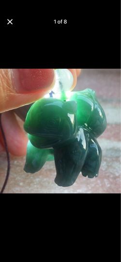 Certificate Jadeite jade cute Cartoon Green Pokémon bulbasaur pikachu Pendant