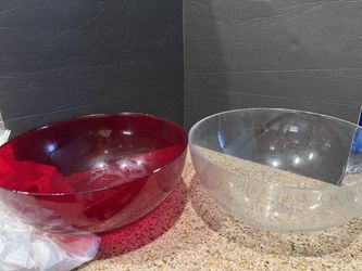 11” Glass Bowls Set Of 2
