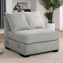 Ligh Grey Armless Chair 