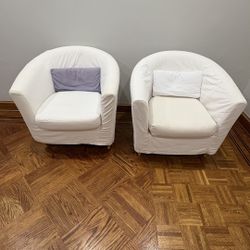 IKEA Side Chairs 2 With Covers Good Condition 