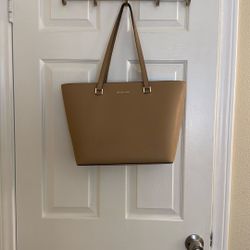 Michael Kors Purse, Tan, Fits Small Laptop 