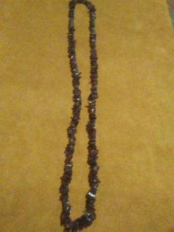 Beaded and glass necklaces
