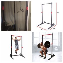 Weight Workout Station With Pullup & Pulley Stations & Weights, Bars, Bench +