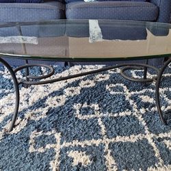 Oval Glass Table Iron