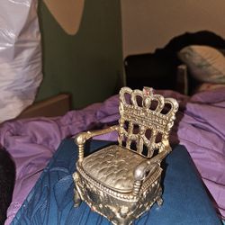 Metal Chair Trinket Box 